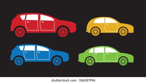 set of four cars