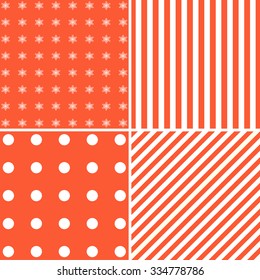 Set of four Christmas backgrounds. Blue patterns. Vector illustration.