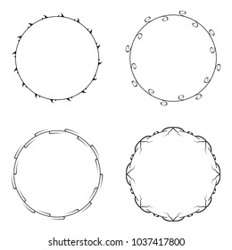 Set of four circle ornament for design