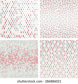 Set of four color geometric backgrounds.