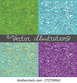 Set of four color templates - abstract lines