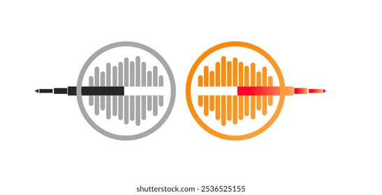 set of four colored flat icons of corn, vector illustration.