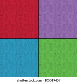 Set of four Colorful decorative elements - seamless pattern
