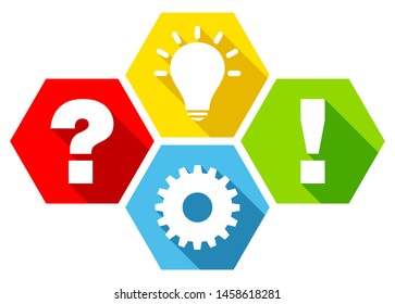 Set Of Four Colorful Honeycombs Question Work Idea And Answer