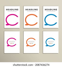 Set of four colorful vector speech bubbles