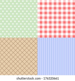 Set of four colorful vintage backgrounds