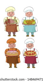 set of four cooks