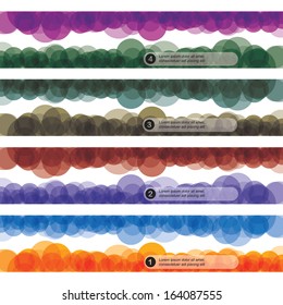 Set of four decorative banners. vector illustration