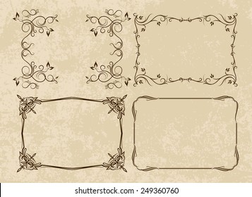 Set of four decorative frames