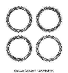 Set of four decorative vector round frames for your design. 