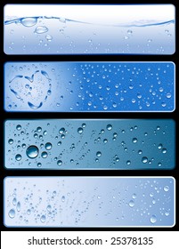 set of four different fresh water-textures