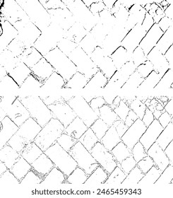 un conjunto de cuatro texturas diferentes de pared de ladrillo, un dibujo en blanco y negro de una pared de ladrillo, un dibujo en blanco y negro de una pared estampada, textura grunge