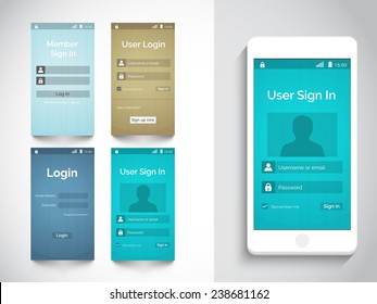 Set Four Different User Login Sign Stock Vector (Royalty Free) 238681162