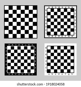 Black Chess Pieces with Black and White Chess Board Pattern ...