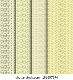 Set of four fancy seamless patterns