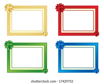 Set of four festive frames