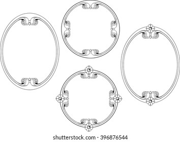 set of four frame in victorian style