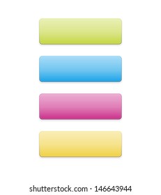 Set of four fresh color glossy buttons / Glossy buttons / Fresh color buttons