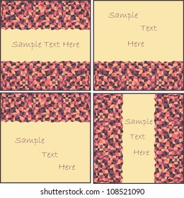 Set of four fun cards