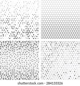 Set of four geometric backgrounds.