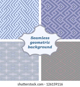 Set of four geometric pattern.