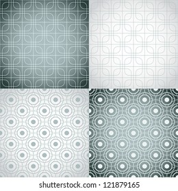 Set of four geometrical backgrounds
