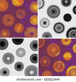 Set of four geometrical backgrounds