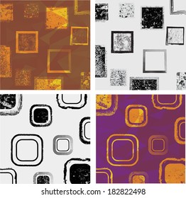 Set of four geometrical backgrounds