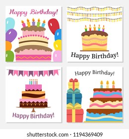 Birth Day Cake Vector Stock Illustrations Images Vectors