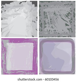 Set of four grunge backgrounds