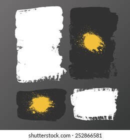 Set of four grunge banners for your design