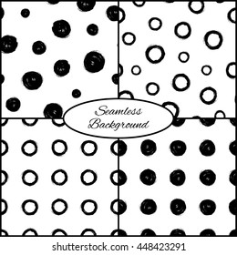Set Of Four Grunge Seamless Patterns 5