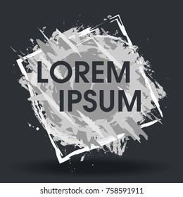 Set of four grunge splash banners. Vector splatter labels with space for text. Vector frame for text. Element for design  flyers, business cards, gift cards, brochures, invitations and more