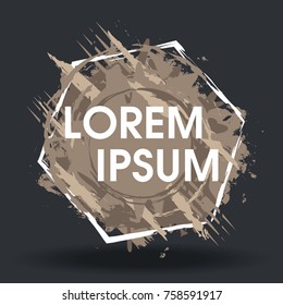 Set of four grunge splash banners. Vector splatter labels with space for text. Vector frame for text. Element for design  flyers, business cards, gift cards, brochures, invitations and more