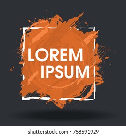 Set of four grunge splash banners. Vector splatter labels with space for text. Vector frame for text. Element for design  flyers, business cards, gift cards, brochures, invitations and more