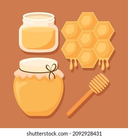 set of four honey items