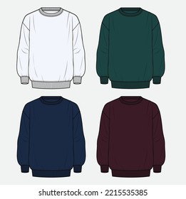 set of four hoodies, mockup