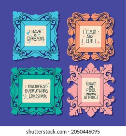 set of four inspiration statements