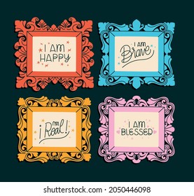 set of four inspiration statements