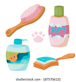 Set Four Items Care Cat Dog Stock Vector (Royalty Free) 1875706132 ...