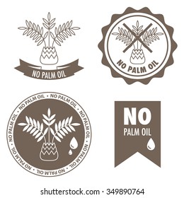 Set of four labels - no palm oil inside.