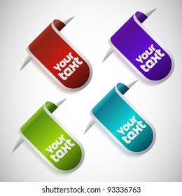 Set of four labels with place fro your text