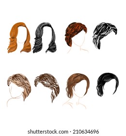 Set Variety Man Hairstyles Stock Vector (Royalty Free) 1890550600