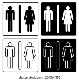 Toilet Sign Stock Vector (Royalty Free) 195541100