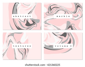 A set of four marble textures in pastel colors.