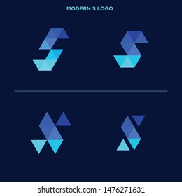 Set of four minimalistic trendy shapes. Stylish vector logo emblems for Your design. Simple creative geometric signs collection.