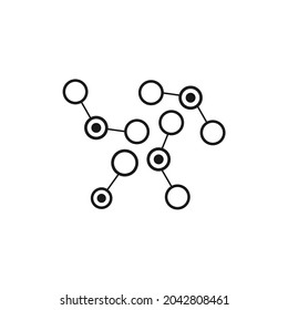 set of four molecule icons