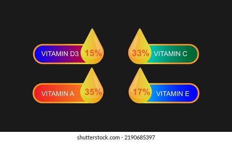 Set of four nutrition template vector design.