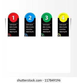 set of four objects for any text
