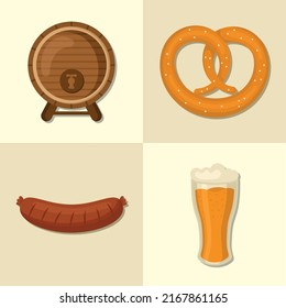 set of four oktoberfest items